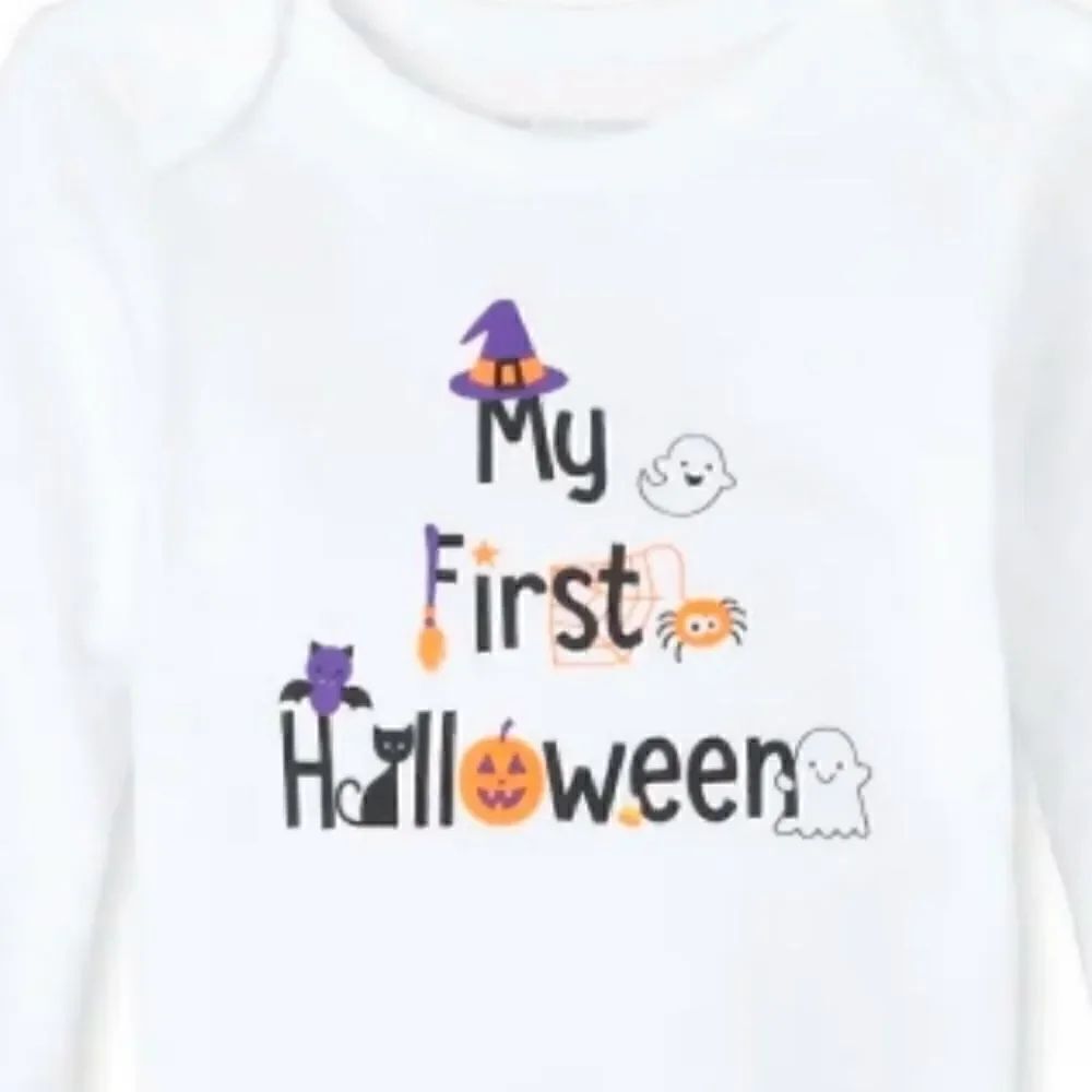 0-3 Months First Halloween bodysuit unisex baby